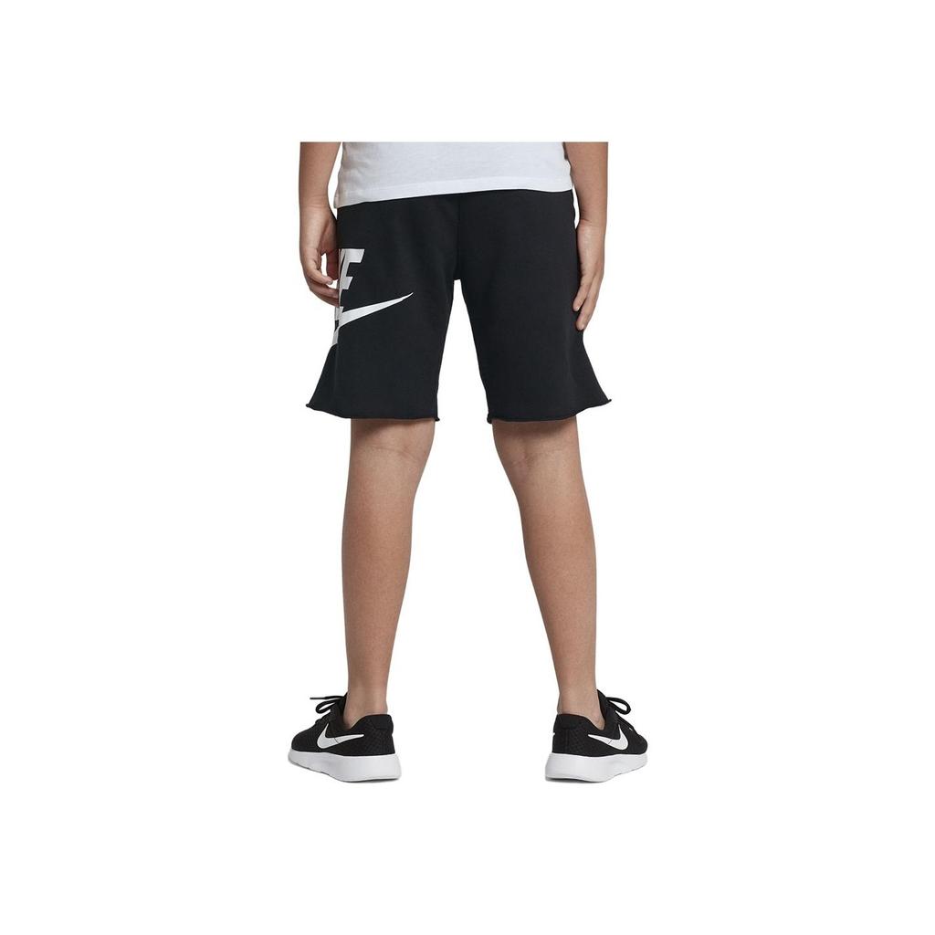 Nike Letter Logo Print Lace-Up Casual Shorts Kids shorts Black White 939610-010