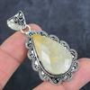 Natural Chalcedony Gemstone 925 Sterling Silver Jewelry Pendant 2.36" w6y17