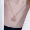 Dynamic Moon Clavicle Chain New Trendy Ins Light Luxury Niche Design Gold Temperament Love Titanium Steel Necklace Women's Jewelry