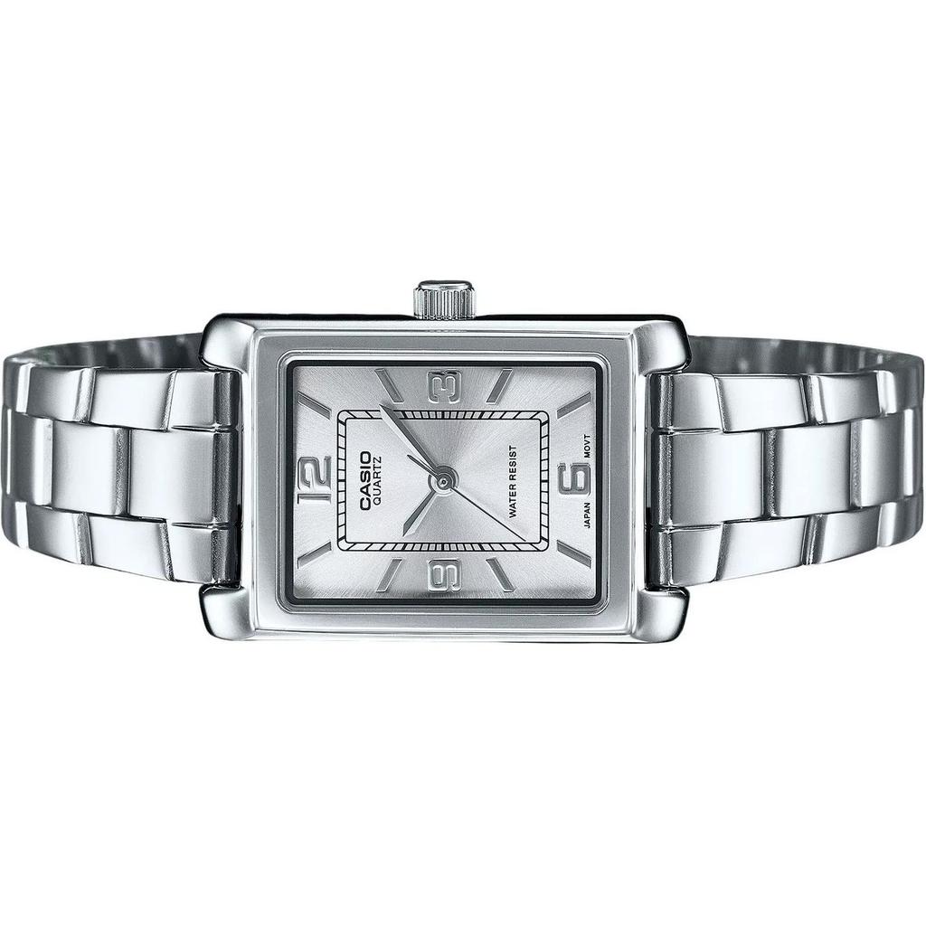 Casio Fashion Trend Quartz Movement Stainless Steel Strap Watch Women watches Silver LTP-1234DD-7A