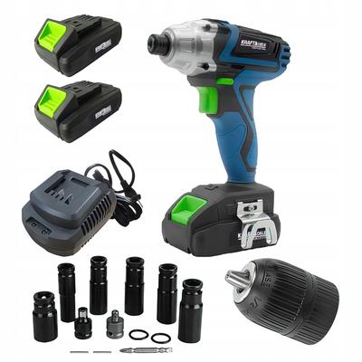 Impact Wrench 750 Nm Sockets 2X Batteries Charger Case 3Ah 21V