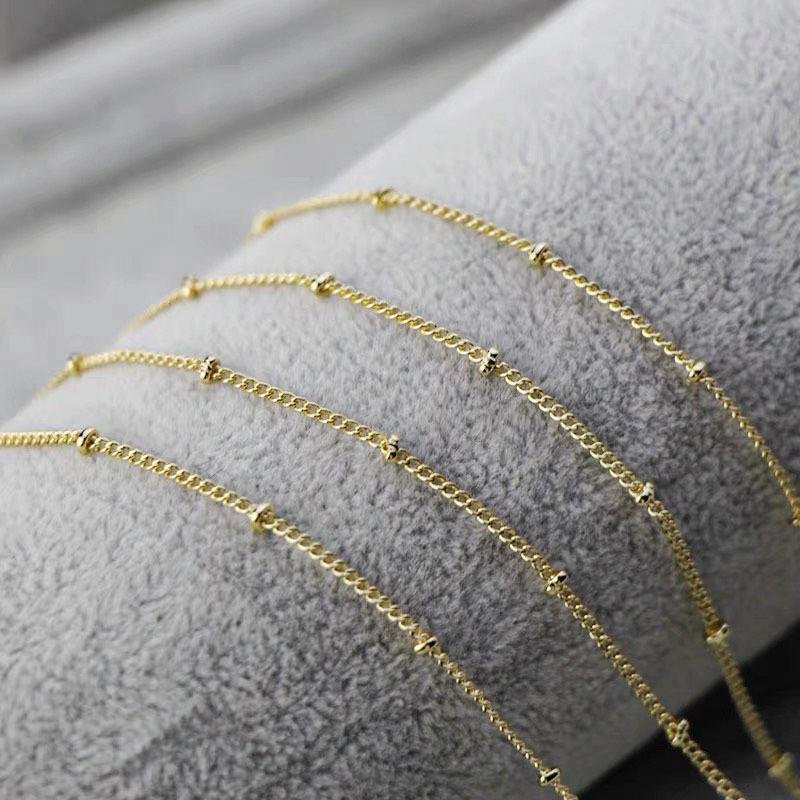 Minimalist Copper-Plated Gold Alphabet Pendant Sweater Chain Jewelry