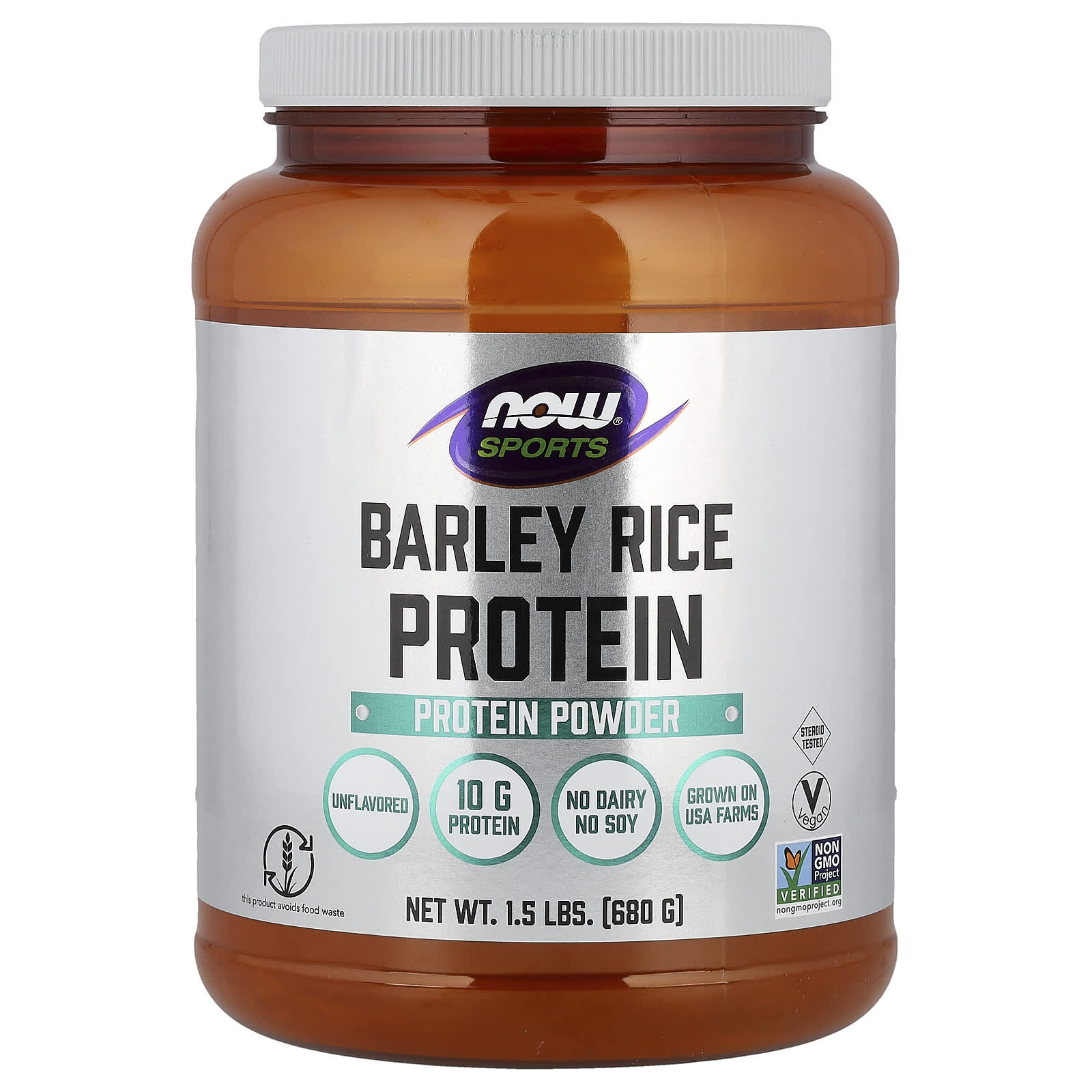 

Sports, Beary Rice Protein Powder, Unflavored, 680G (1.5Lb)