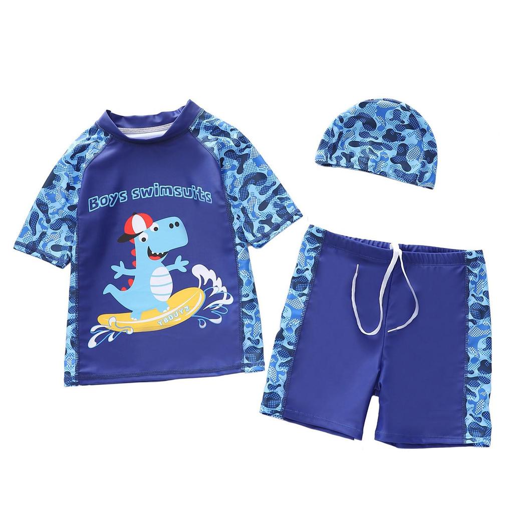 New Dinosaur & Shark Toddler Boys' Three-Piece Swimsuit Set