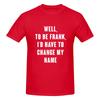 Well To Be Frank I D Have To Change My Name Not Pilling Tshirt Minimalist Japanese Style Faderesistant Basic Tee