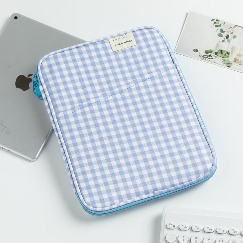 Li Shen Checkered Laptop Tablet Sleeve Bag