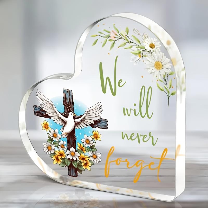 2D Flat Acrylic  we Will Never Forget  Decoration, Indoor and Outdoor Decoration - No Need for Batteries/electricity, Free Day Decoration, Sho 10*10cm