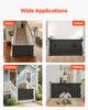 Retractable Baby Gate, Extends to 1850 mm Wide, 795 mm Tall, with Security Lock, Easy to Use, Walk Through Without Tripping, Mesh Dog Gate for Stairs,