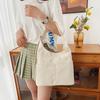 Large Capacity Tote Bag Women's Canvas Bag Solid Color Shoulder Crossbody Bag