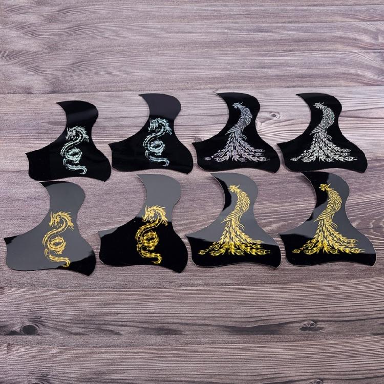 4/8pcs Acoustic Guitar Anti-Scratch Guard Plate Dragon Bird Guitar Pickguard Self Adhesive Scratch Plate Easy Install