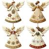 Vintage Angel Hanging Decor Fantasy Wooden Xmas Tree Hanging Ornament 2026 New Year 2025 Gift Navidad Christmas Tree Decoration