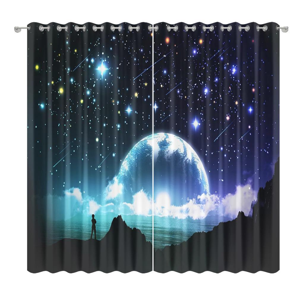Țesătură pentru perdea cu cer înstelat Dormitor Sufragerie Balcon Perdea opacă Birou Hotel Perdea cu izolație termică