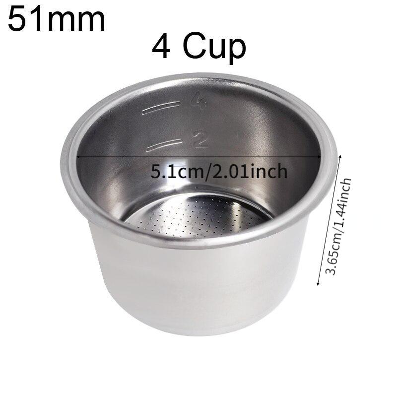 Cup and Blind Bowl Filter Replacement Filters Basket Dosing Ring for Coffee Bottomless Portafilter Parts