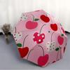 1pc Cherry Pattern Automatic Folding Umbrella - Portable Collapsible Design, 8-Rib Iron Frame, Durable Fabric yy251125149