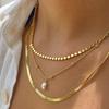New Vintage Crystal Geometry Star Moon Lock Necklace For Women Boho Multi-level Pendants Necklaces Chokers Jewelry Gift