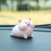 Cute Piggy Girl Figurine Kawaii Cartoon Resin Statue Car Decor Mini Ornament Home Desk Decoration Adorable Animal Doll Gift
