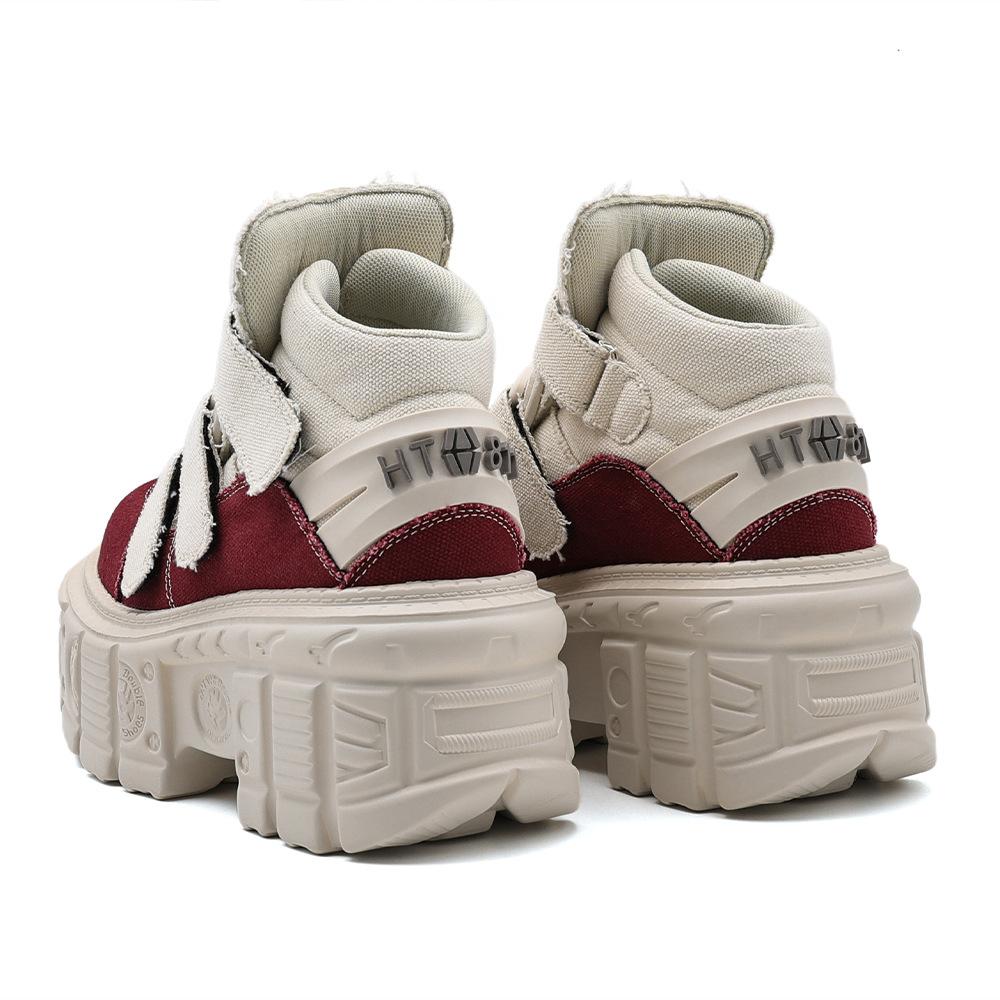 Summer Platform Punk Boots Heightening Muffin Tank Sole Men's and Women's High-top Shoes