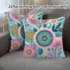 2D Flach-2 Stück Böhmisch & Vintage Stil Dekorative Kissenbezüge für Couch Sofa Bett Sofastuhl Kissenbezug