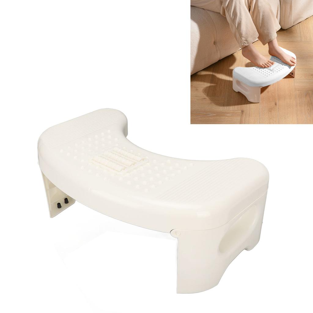 Toilet Stool Foldable Curve U Design Antislip Portable Easy Storage Poop Stool for Batchroom