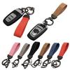 Outdoor Antiloss keychain Rings Simple PU Leather Keychain Women Men Car Keyring Antilost Key Holder Key Chain
