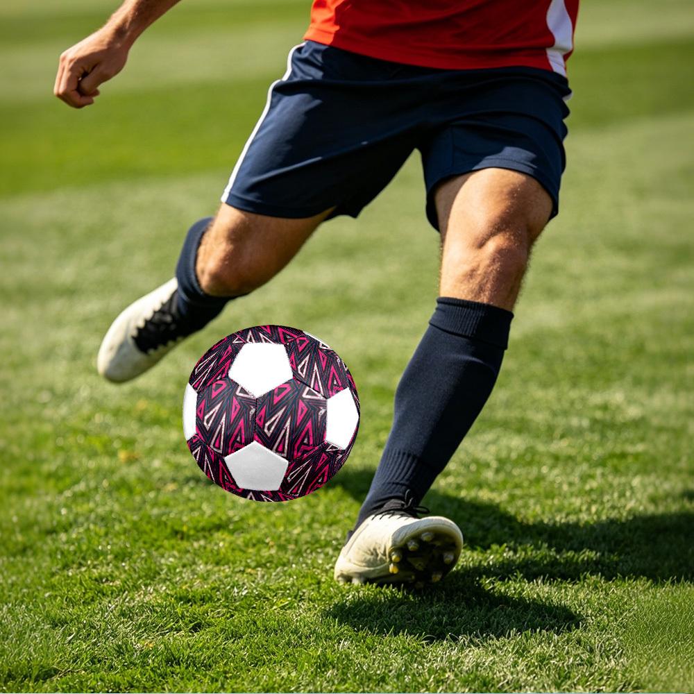 1pc Geometric Chaos Lightweight PVC Training Soccer Ball, Size 5, Suitable for Indoor and Outdoor TrainingGift y60392