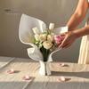 Elegant Living Room Centerpiece 3D Printed Flower Vase for Fresh Flowers, Modern Minimalist Arrangement Integrated Tube Holder with Built-in