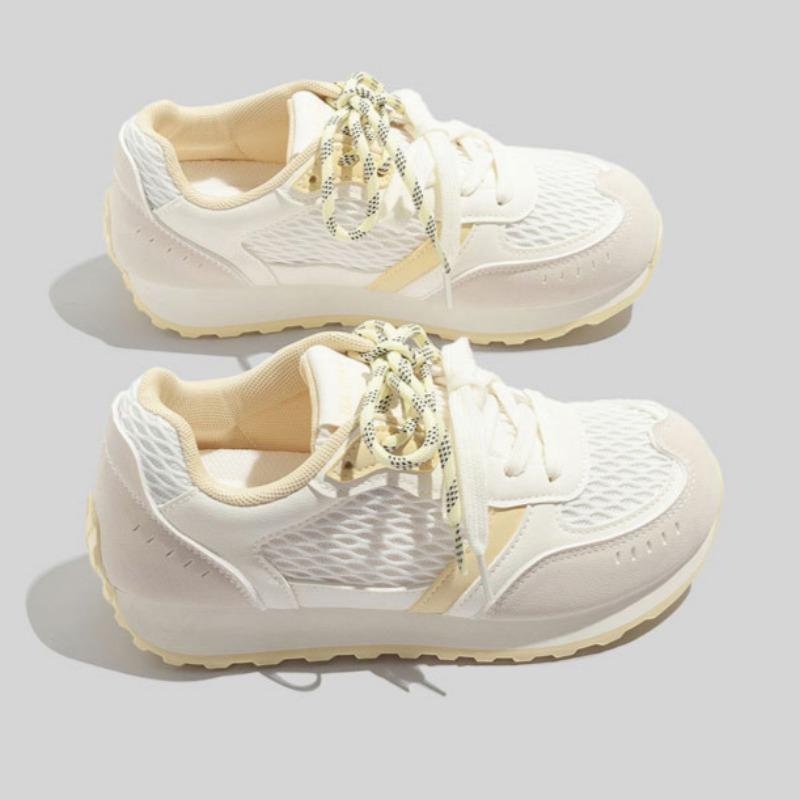 Lehké boty na silné podrážce Forrest Gump Módní sportovní obuv Síťovaná ležérní dámská obuv Univerzální bílé boty