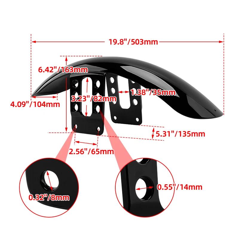 Gloss Black Motorcycle Front Fender Mudguard Splash Guard Cover ABS For Harley-Davidson Sportster XL 883 XL1200 48 72 1988-UP