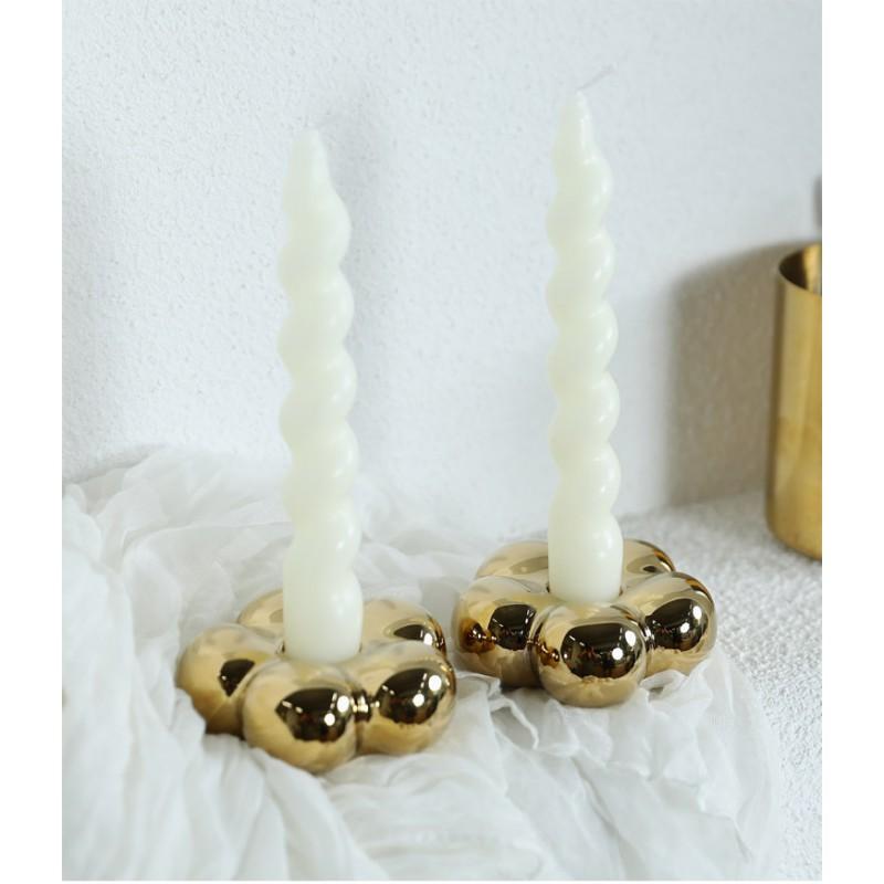 Modern Gold Ceramic Candle Holder Wedding Table Centerpiece Home Decor