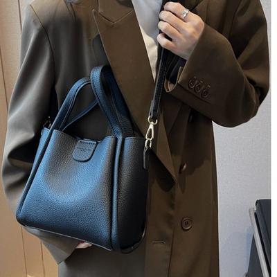 2025 New Vegetable Basket Trend Explosion Solid Color Tote Bag Versatile Messenger Bag Shoulder Bucket Bag