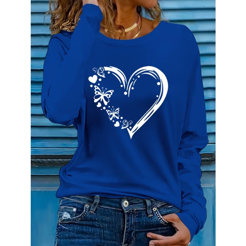 Spring And Autumn Thin Long-Sleeved T-Shirt Round Neck Top Casual Women'S Round Neck Letter Applique Base Shirt Inner Loose