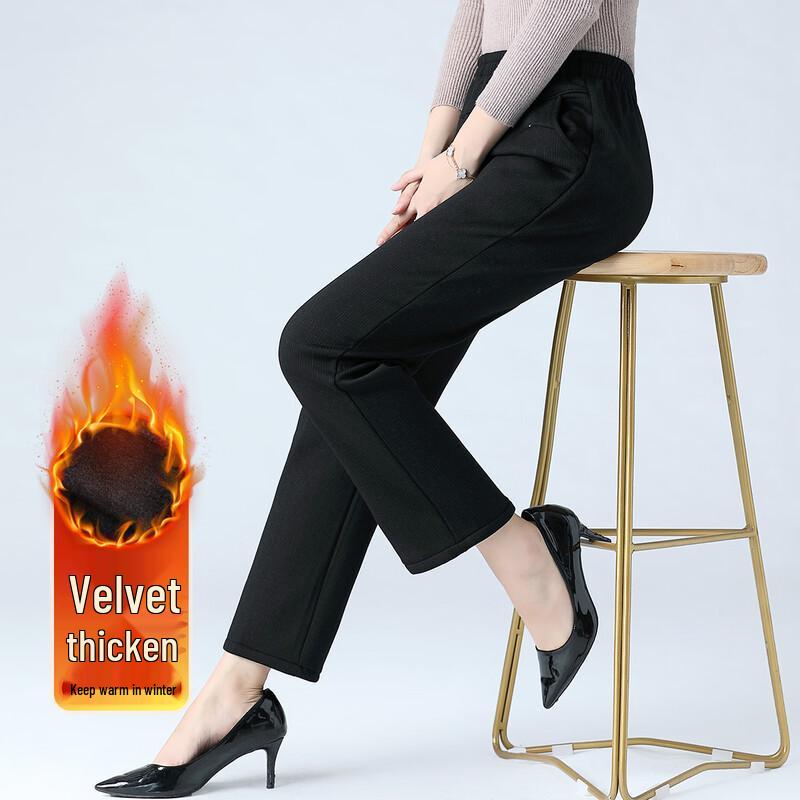 Pasite Women s Fleece-Lined Warm Casual Pants 4XL