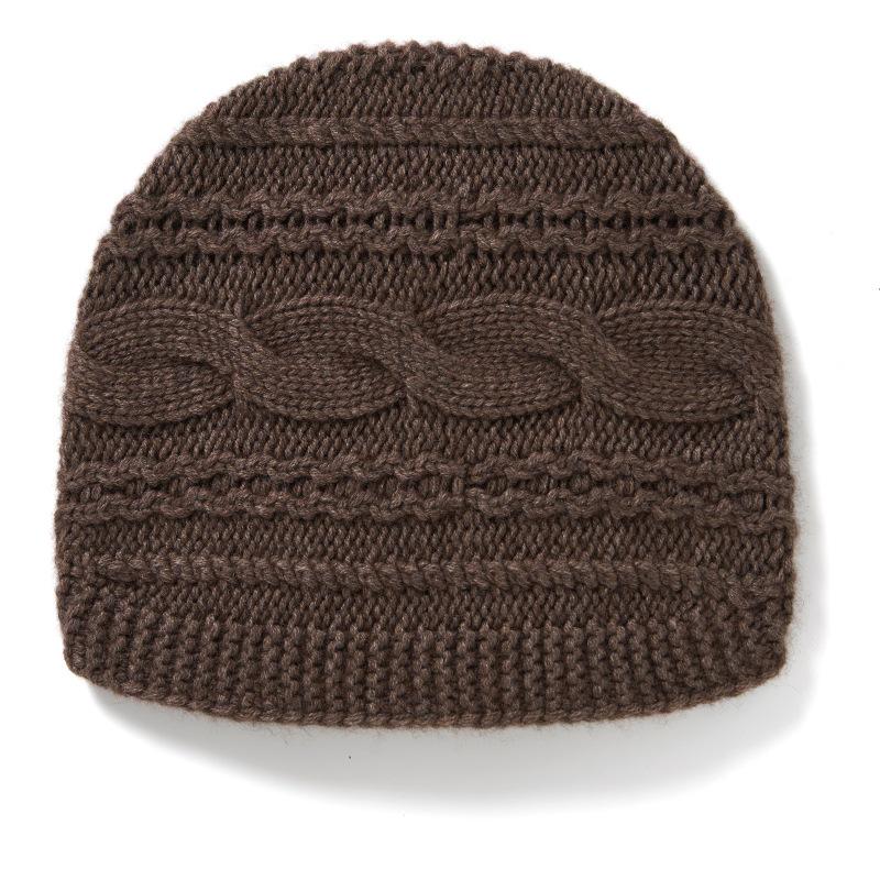 

A New High end Solid Color Knitted Outdoor Warm and Fashionable Tweed Casual Hat for Women Made of Cashmere in Autumn and Winter one size