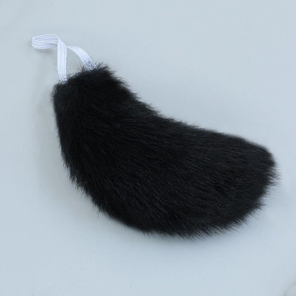 

Черный Белый Головной убор для куклы-идола Кошачьи уши Уши кошки волка Головной убор для хлопковой куклы Наряжание куклы black-tail