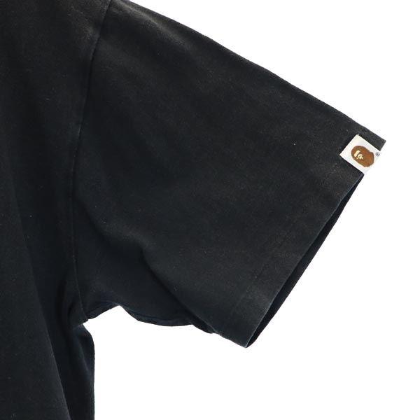 Bape Fabricat în Japonia Imprimeu Tricou cu mânecă scurtă L Logo Negru Bărbați Second-hand