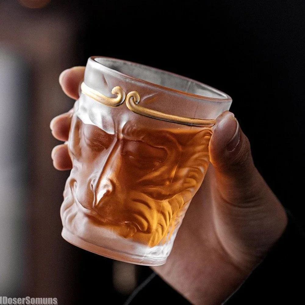 Nuovo Sun Wukong Bicchiere Il Re Scimmia Bicchiere da Vino di Cristallo Trasparente Satinato Lusso Tazza da Acqua Tè Accessori Decorazione Cucina