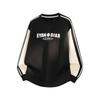 Mens Crew Neck Sweatshirt Loose Fit Letter Print Long Sleeve Top Casual Plus Size