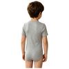 Body Adaptativo para Meninos com Necessidades Especiais Gola Redonda Manga Curta Zíper Frontal Botão de Pressão na Entreperna Collant