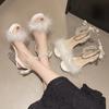 Summer New Round Toe Thick Heel Comfortable Temperament Single Shoe Fashion Sexy Elegant Banquet High-heeled Sandals for Women