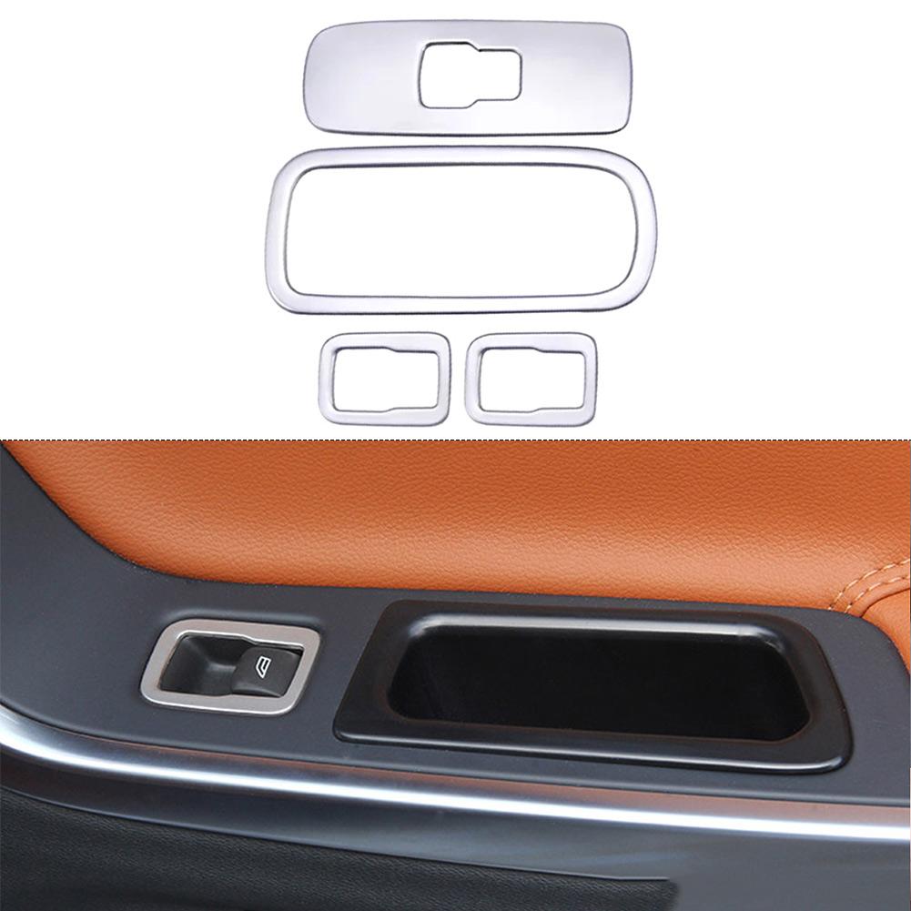 Stainless Steel Window Switch Panel Cover Sticker For Volvo XC60 S60 2009-2019 Car Interior Decoration Accessories