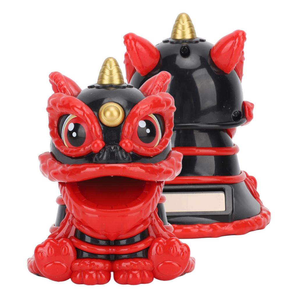 Solar Wackel Löwe Ornament Automatisches Nicken Bringt Glück Fortune Erwachender Löwe Dekoration für Auto Zuhause