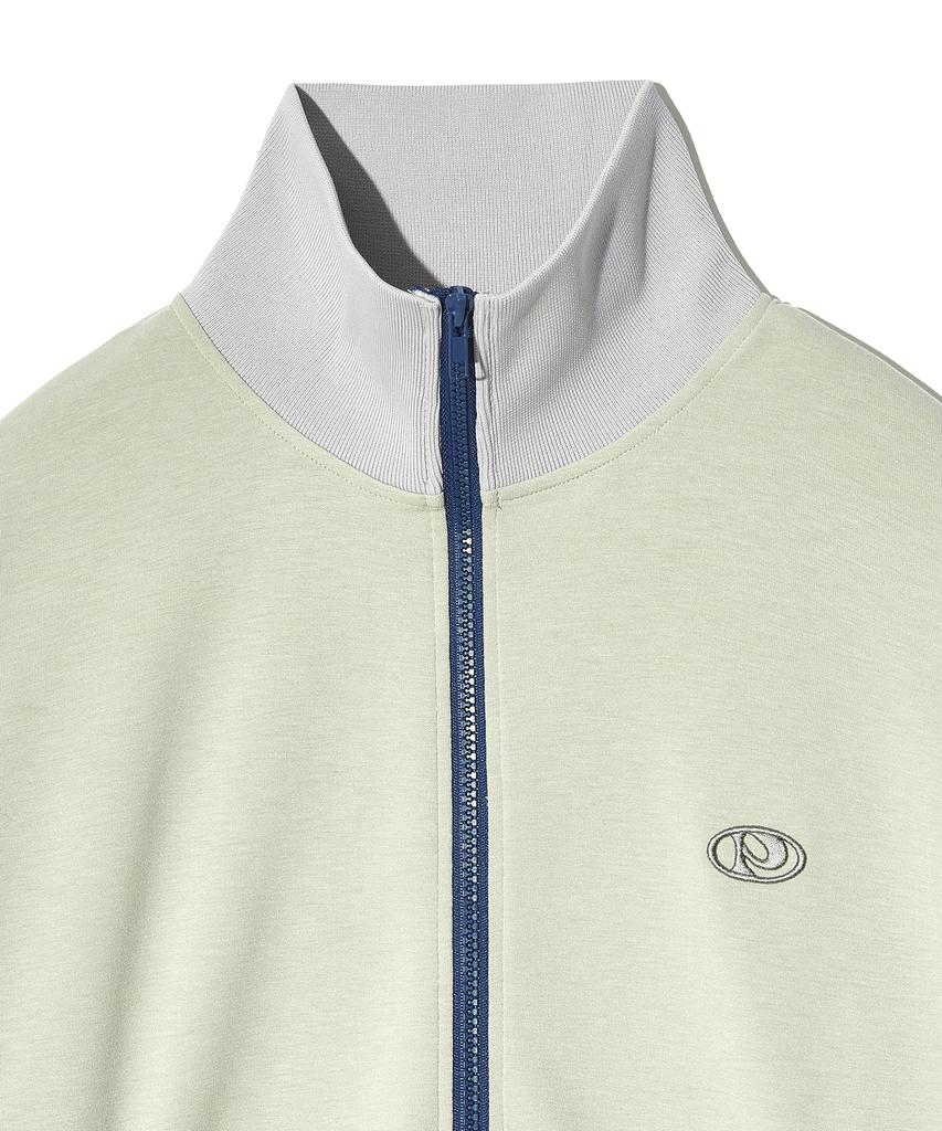 Peace Maker Color Block Track Zip Up Jacket (Olive)