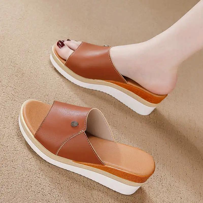 Without Heels In The Forest Woman's Slippers Sandal For Summer Shoes Flip Flops Sneakers Sports Collection 2025elegant