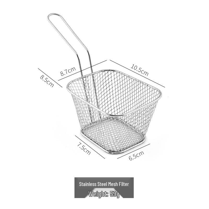 Pommes Frites Frittierkorb, Snack- & Brathähnchen-Netz, Ölfilter, Mini-Korb für westliches Restaurant.