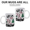 1pc 11oz Blank Ceramic Mug, Double-sided Printed Drink Cup, Solid Ceramic Body, Smooth Interior, Clean White Style for Modern Home Living
