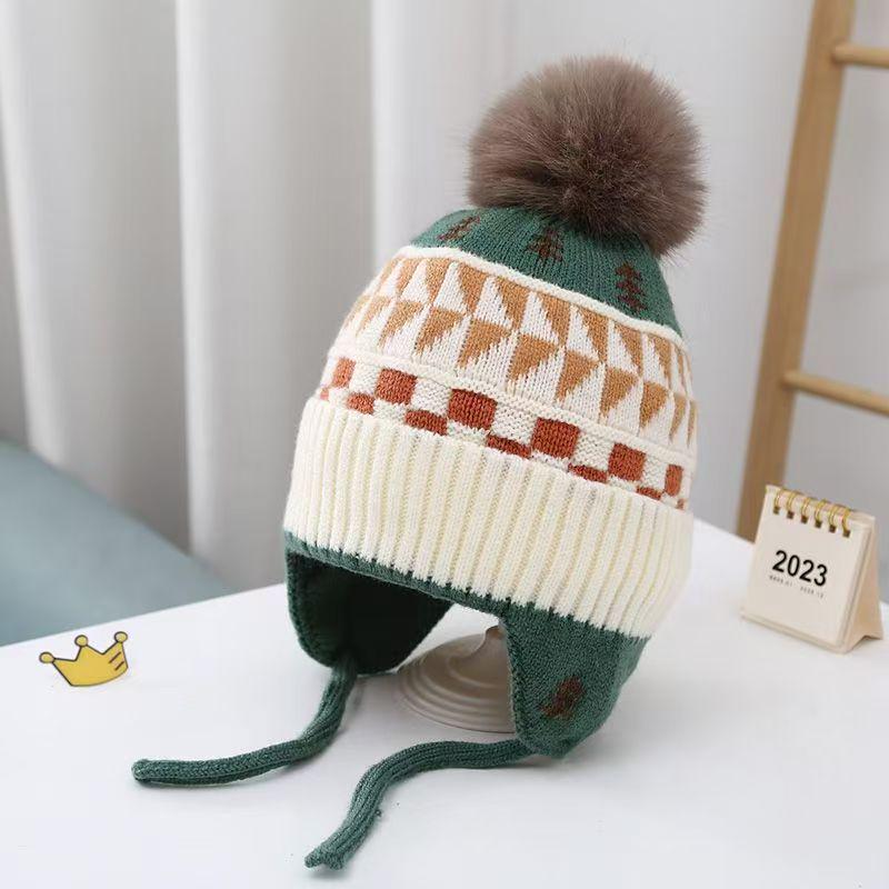 Children's Warm Wool Ushanka: Windproof Ear Protection Hat for Boys and Girls