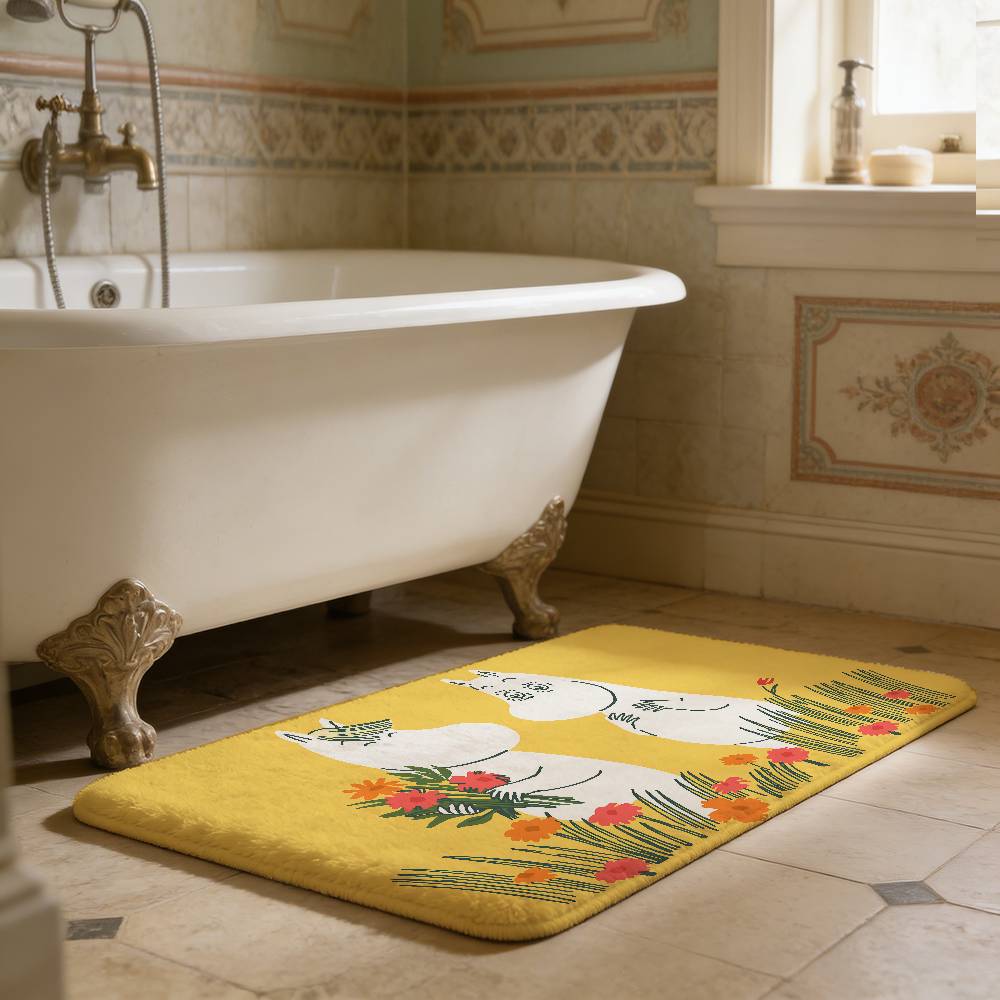 Retro Cute M-Moomins Cartoon Character Kitchen Mat Cheaper Anti-slip Modern Living Room Balcony Printed Modern Home Decor