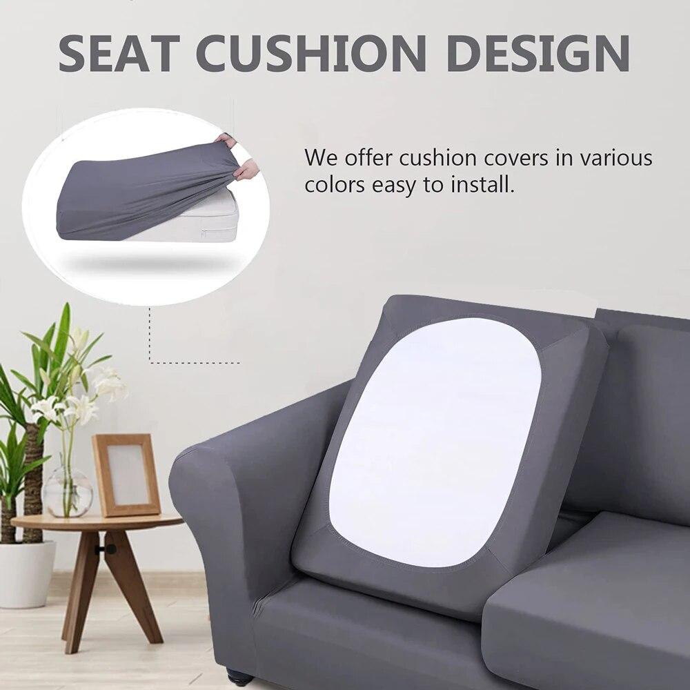 Stretch Sofa Slipcovers Sofa Seat Cushion Covers for Washable Furniture Protector Sofa Cover for Living Room with Elastic Bottom