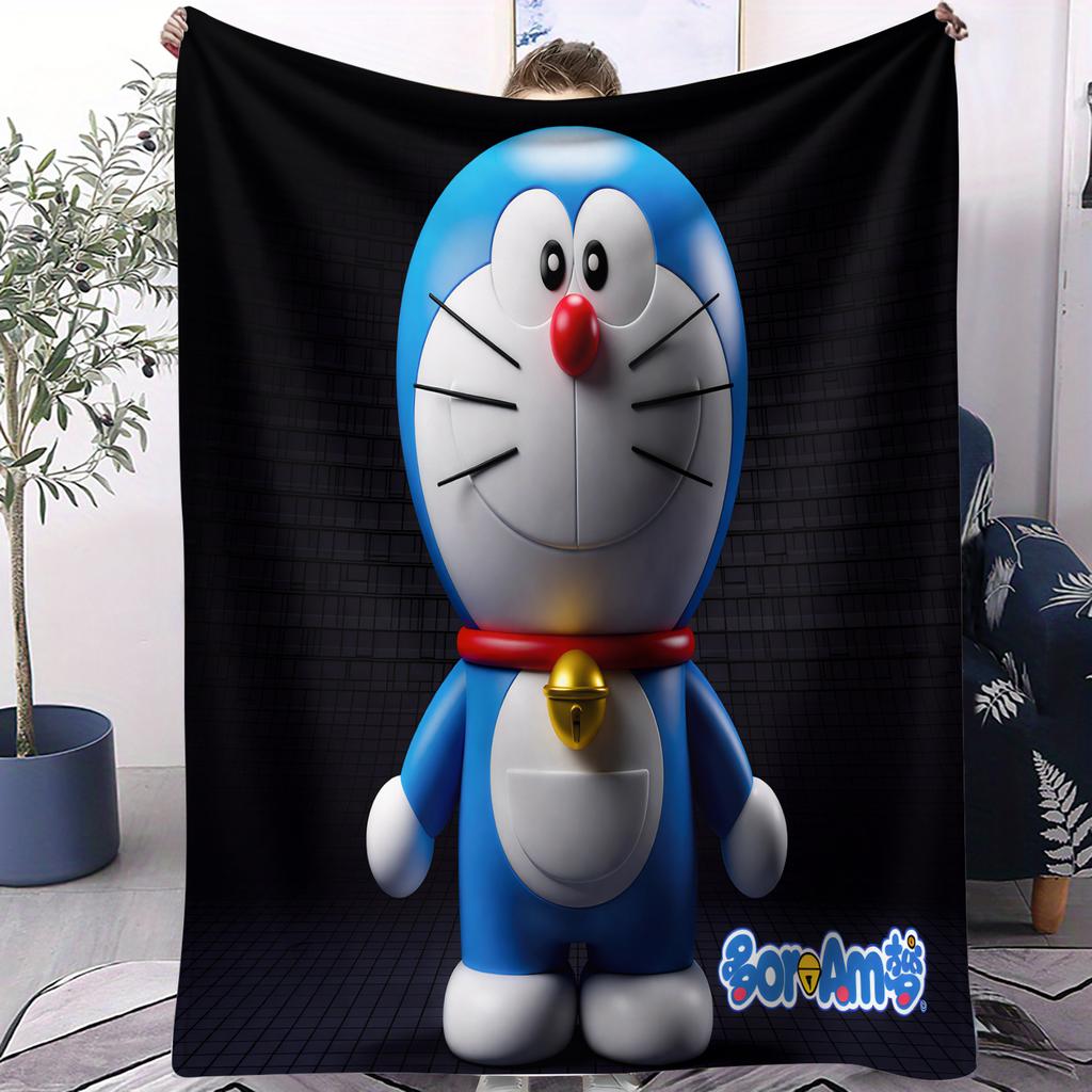 Coperta Copriletto Piccola in Peluche Doraemon Anime Giapponese Coperta da Divano Lancia Coperta Calda Novità per Tutte le Stagioni Regalo per Bambini Casa
