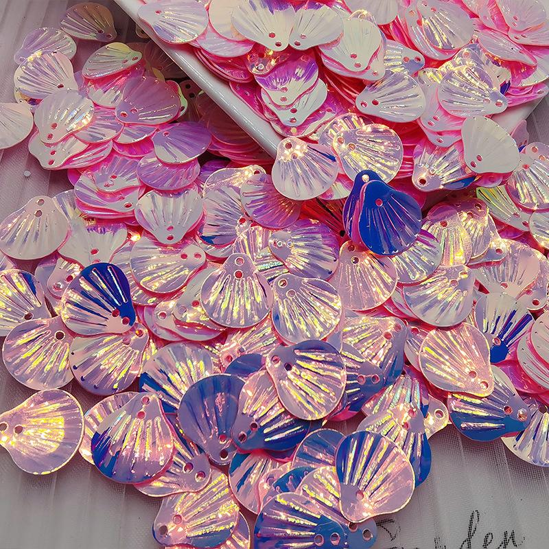 1pack Glitter Sea Shell PVC Loose Sequins for Sewing Embellishment Findings Wedding Handcraft Women Clothes Dress Accessories